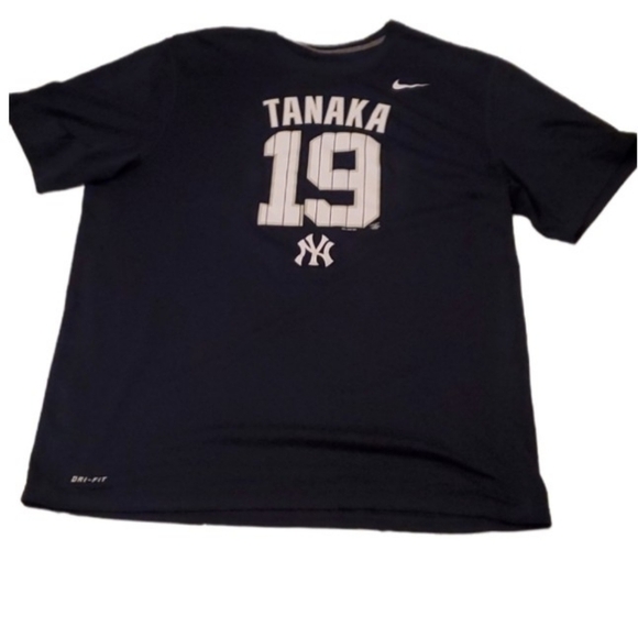 Nike Shirt Tanaka 19 dri-fit navy size xl tshirt mlbpa New York Yankies Baseball - Picture 1 of 6
